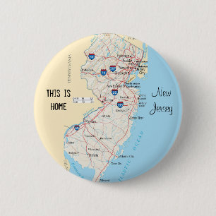 New Jersey 2 Inch Round Button