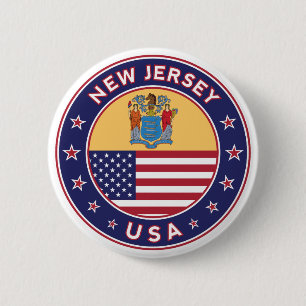 New Jersey 2 Inch Round Button