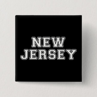 New Jersey 2 Inch Square Button