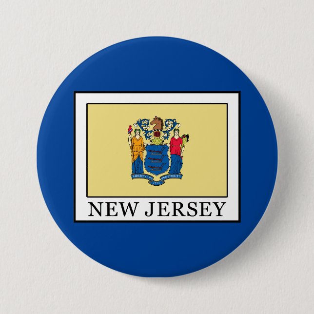 New Jersey 3 Inch Round Button (Front)