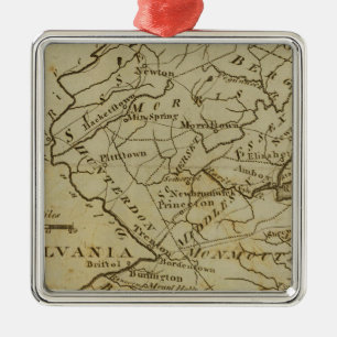 New Jersey 3 Metal Ornament