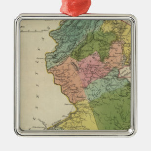 New Jersey 4 Metal Ornament