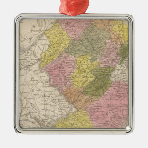 New Jersey 4 Metal Ornament