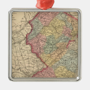New Jersey 7 Metal Ornament