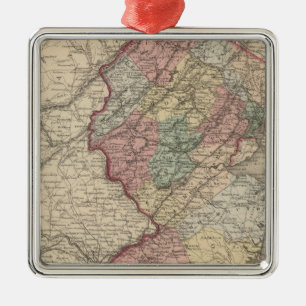 New Jersey 9 Metal Ornament