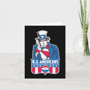 New Jersey Americans Basketball Uncle Sam Card