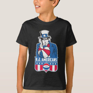 New Jersey Americans Basketball Uncle Sam T-Shirt