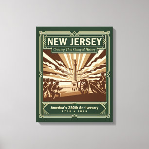 New Jersey Art Deco America 250th Anniversary Canvas Print