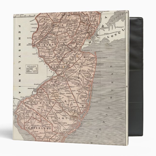 New Jersey Atlas Map Binder (Front/Inside)