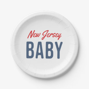 New Jersey Baby Paper Plate