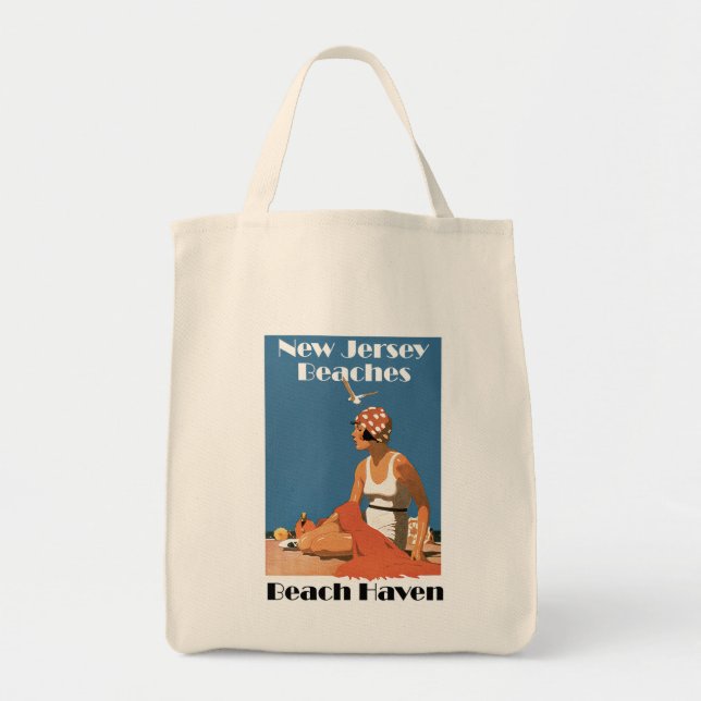 New Jersey Beaches ~ Beach Haven Tote Bag (Front)