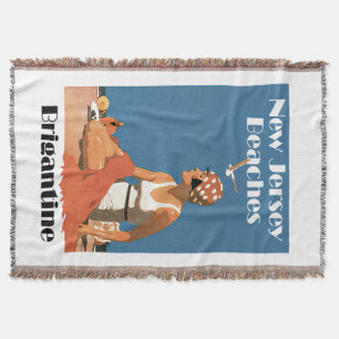 New Jersey Beaches ~ Brigantine Throw Blanket