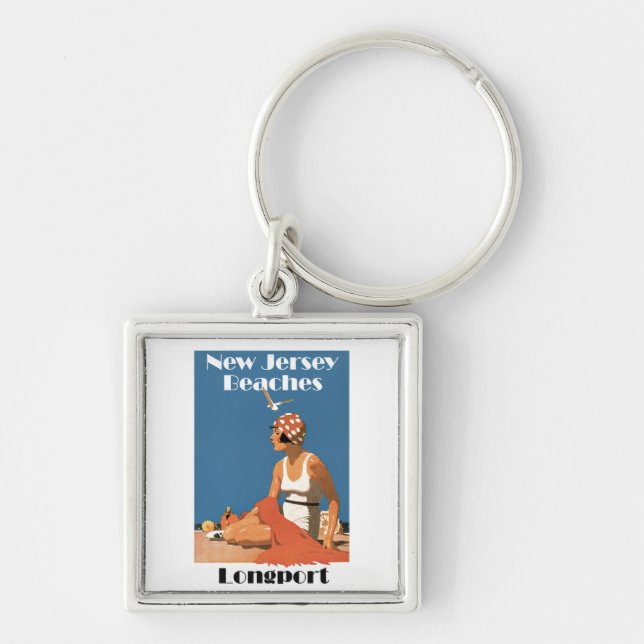 New Jersey Beaches ~ Longport Keychain (Front)