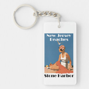 New Jersey Beaches ~ Stone Harbour Keychain