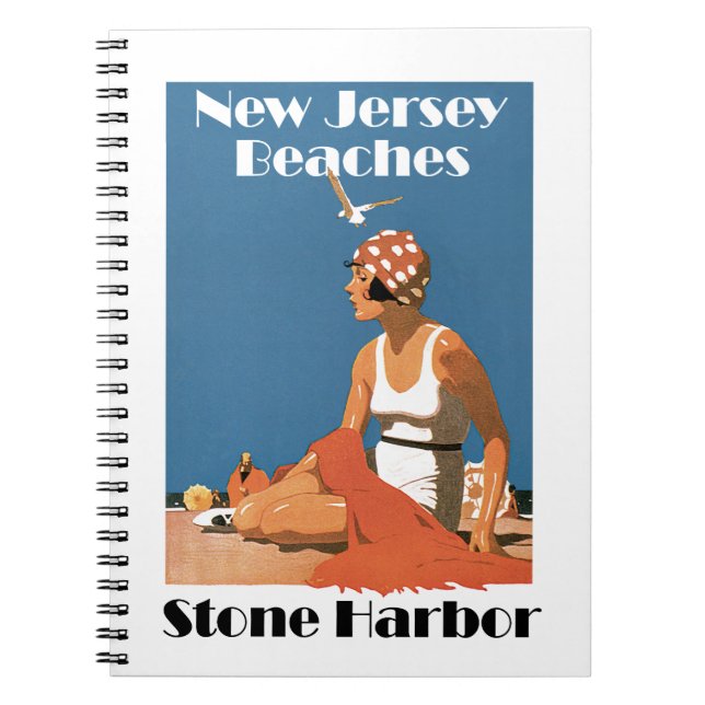 New Jersey Beaches ~ Stone Harbour Notebook (Front)