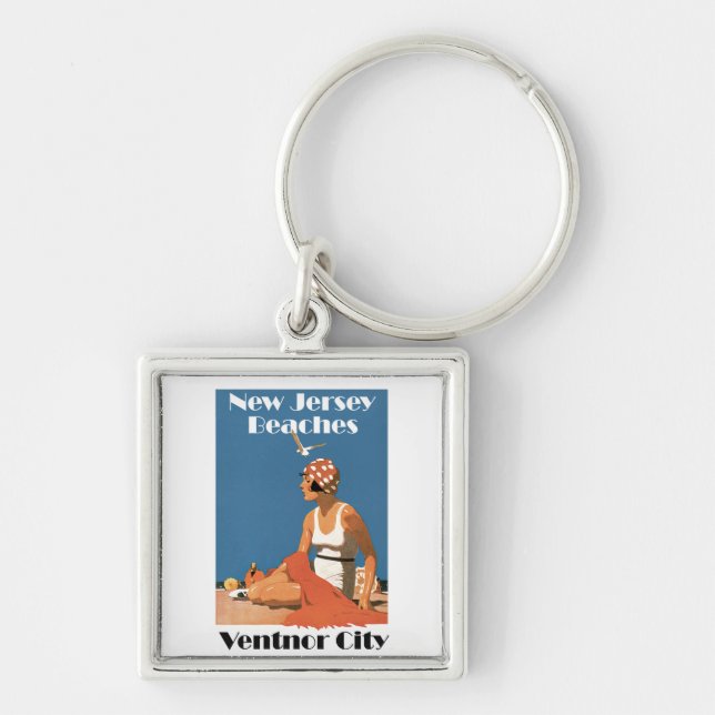 New Jersey Beaches ~ Ventnor City Keychain (Front)