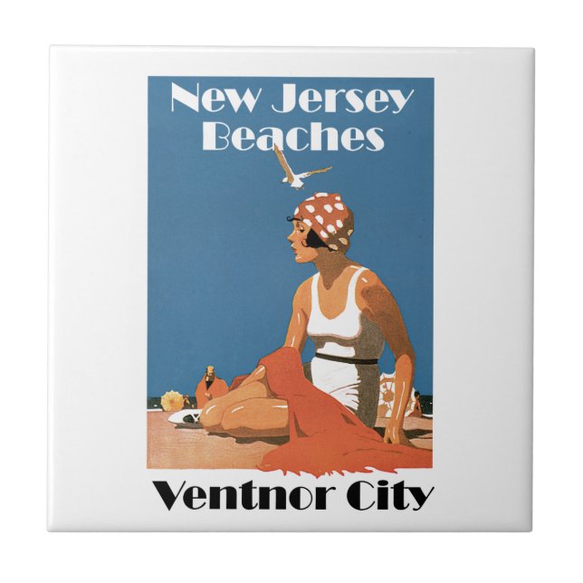 New Jersey Beaches ~ Ventnor City Tile (Front)