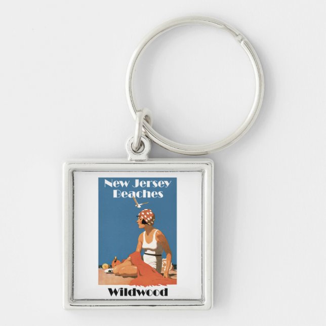 New Jersey Beaches ~ Wildwood Keychain (Front)