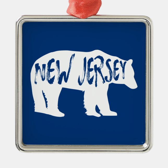 New Jersey Bear Metal Ornament (Front)
