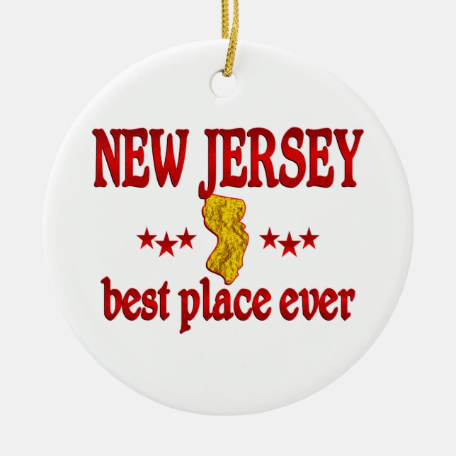 New Jersey Best Ceramic Ornament (Front)