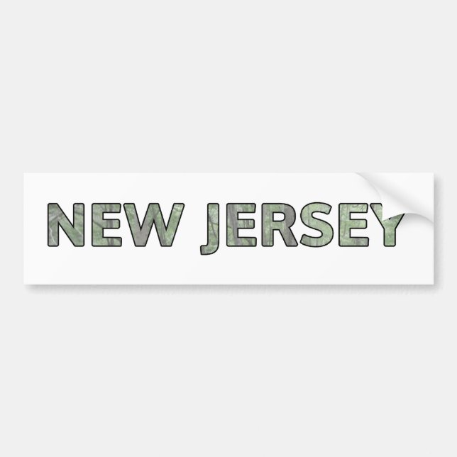 New Jersey Bumper Sticker (Front)