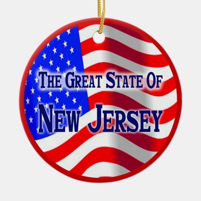New Jersey Ceramic Ornament (Front)