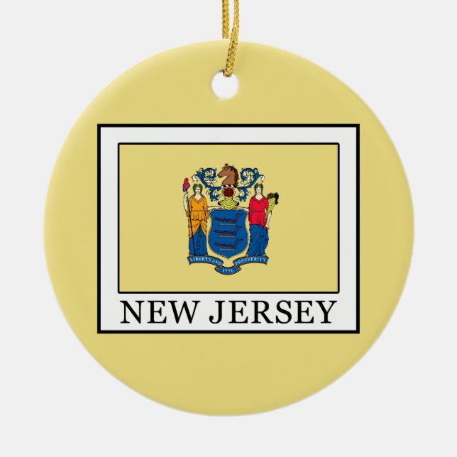 New Jersey Ceramic Ornament (Front)