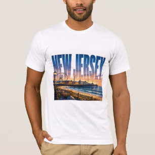 New Jersey Coastal Boardwalk Ocean Views T-Shirt