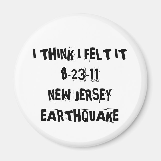 New Jersey Earthquake Magnet (Front)