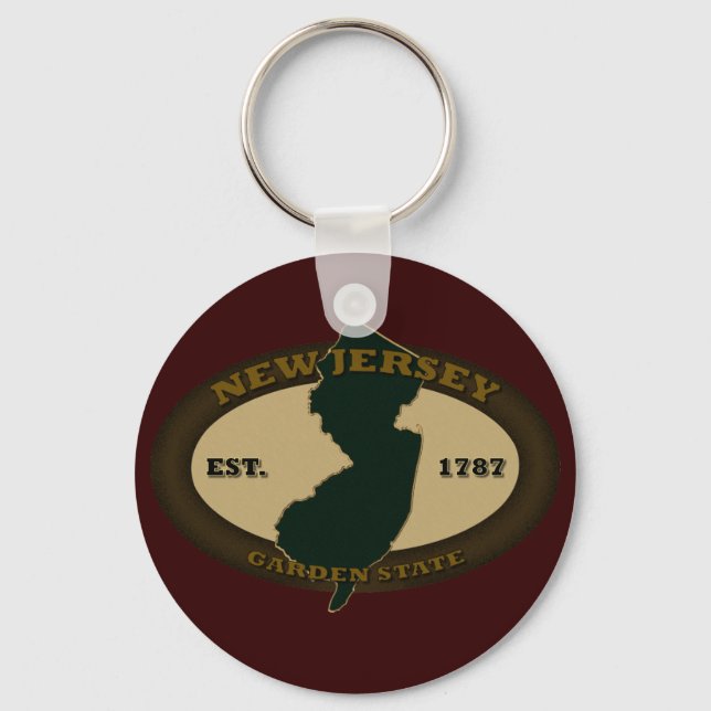 New Jersey Est. 1787 Keychain (Front)