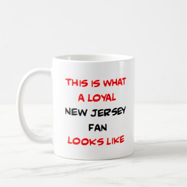 new jersey fan, loyal coffee mug (Left)