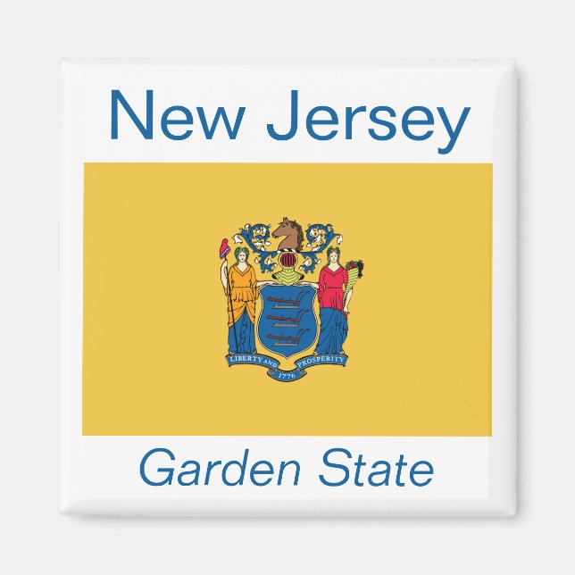 New Jersey Flag Magnet (Front)