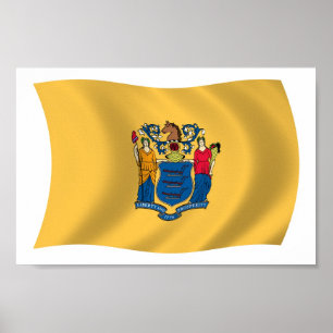 New Jersey Flag Poster Print