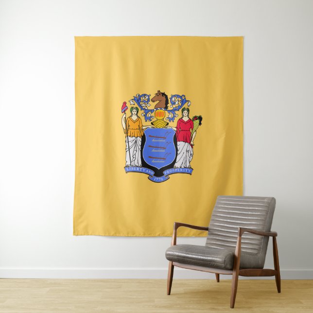 New Jersey flag Tapestry (In Situ)