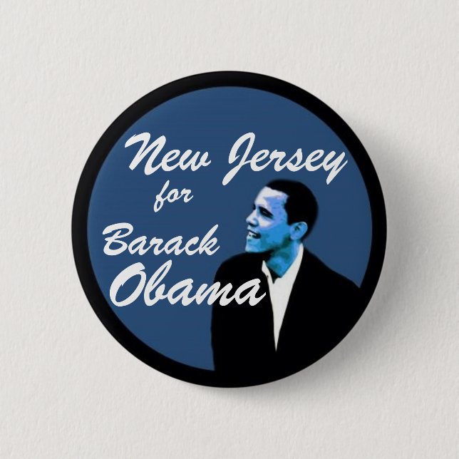 New Jersey for Barack Obama 2 Inch Round Button (Front)