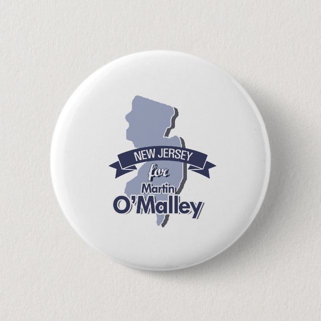 New Jersey for Martin O'Malley 2 Inch Round Button (Front)