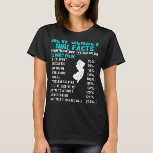 New Jersey Girl Facts Funny Birthday Gift Born In T-Shirt