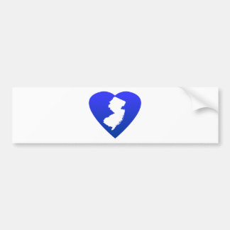 New Jersey heart blue Bumper Sticker