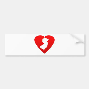 New Jersey heart Bumper Sticker