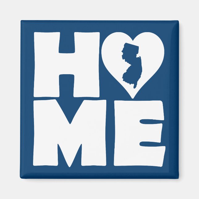 New Jersey Home Heart State Fridge Magnet (Devant)