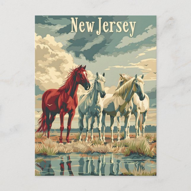 New Jersey Horses Postcard (Front)