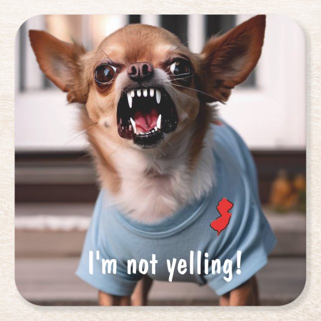 NEW JERSEY HUMOR CHIHUAHUA COASTERS (Front)