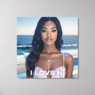 NEW JERSEY - I LOVE NJ CANVAS PRINT