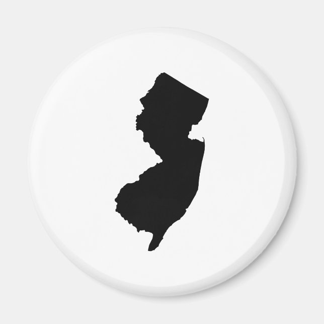 New Jersey in Black and White Magnet (Front)