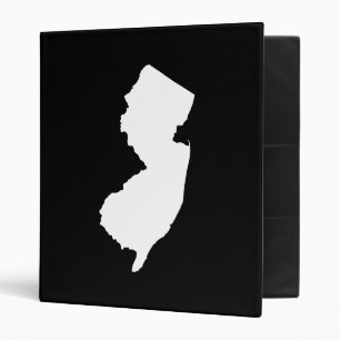 New Jersey in White and Black Binder