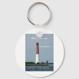 New Jersey is Awesome - Barnegat Lighthouse Keychain