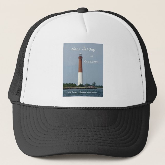 New Jersey is Awesome - Barnegat Lighthouse Trucker Hat (Front)