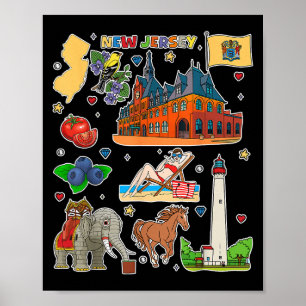 New Jersey Landmarks &amp; Culture, Garden State S Poster