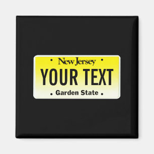 New Jersey License Plate  Magnet