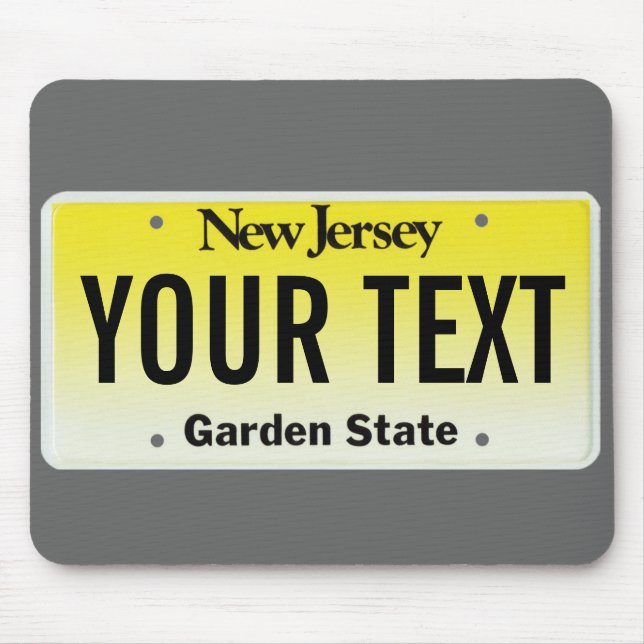New Jersey license plate mouse pad (Front)